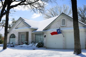 Winter storm Texas house